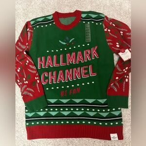 Hallmark Festive Green and Red  Size XL  Crewneck Hallmark Christmas Sweater